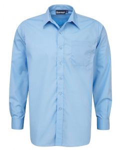 BLUE LONG SLEEVE SCHOOL SHIRTS - TWIN PACK (7021BLUE)