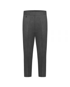 GREY HALF ELASTIC PULL-UP SCHOOL TROUSERS (7032GREY)