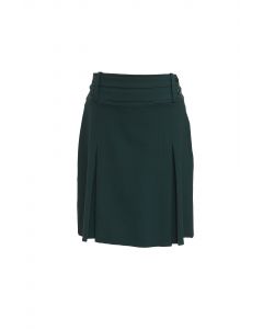 JUNIOR GIRLS 2 MOCK BELTS SKIRT (7332)