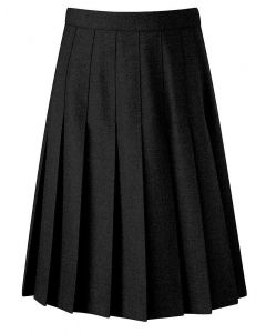 BLACK STITCHED DOWN KNIFE PLEAT SKIRT (7419BLACK)