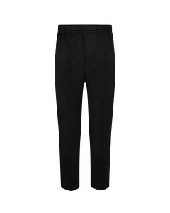 BLACK FULL ELASTIC PULL-UP TROUSERS  (7457BLACK)