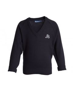 JTS V-NECK PULLOVER WITH SCHOOL LOGO (8700)