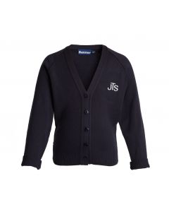 JTS V-NECK CARDIGAN WITH SCHOOL LOGO (8701)
