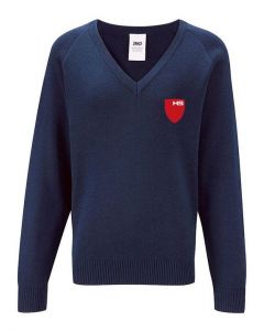 HAVERSTOCK V-NECK PULLOVER WITH SCHOOL LOGO (8922)
